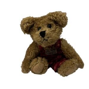 Boyds Bears 1985-98 Samuel Small 6" Red Plaid Overalls Jointed Plush